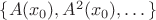 $\{A(x_0), A^2(x_0), \dots\}$