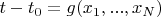 $t-t_0=g(x_1,...,x_N)$