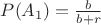 $P(A_1)=\frac{b}{b+r}$