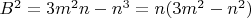$B^2=3m^2n-n^3=n(3m^2-n^2)$