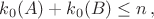 $k_0(A)+k_0(B)\le n\,,$