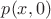 $p(x,0)$