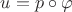$u = p \circ \varphi$