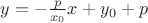 $y=-\frac{p}{x_0}x+y_0+p$