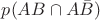 $p(AB\cap A\bar B)$