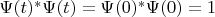 $\Psi(t)^*\Psi(t)=\Psi(0)^*\Psi(0)=1$