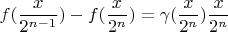 $$f(\frac{x}{2^{n-1}})-f(\frac{x}{2^{n}})=\gamma(\frac{x}{2^{n}})\frac{x}{2^{n}}$$