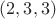 $(2,3,3)$