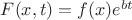 $F(x,t)=f(x)e^{bt}$