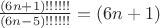 $\[
\frac{{(6n + 1)!!!!!!}}{{(6n - 5)!!!!!!}} = (6n + 1)
\]
$