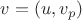 $v = (u, v_p)$