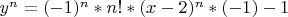 $y^n = (-1)^n * n! * (x-2)^n*(-1)-1$