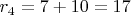 $r_{4} = 7+10=17$