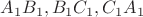 $A_1B_1,B_1C_1, C_1A_1$
