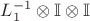 $L_1^{-1} \otimes \mathbb I \otimes \mathbb I$