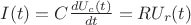 $I(t) = C \frac{dU_c(t)}{dt} = R U_r(t)$