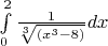$ \int\limits_0^{2} \frac 1 {\sqrt[3] {(x^3-8)}} dx $