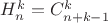$H_n^k=C_{n+k-1}^k$