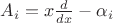 $A_i=x\frac d{dx}-\alpha_i$