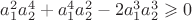 $a_1^2a_2^4+a_1^4a_2^2-2a_1^3a_2^3\geqslant0$