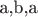 a,b,a