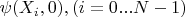 $\psi(X_i,0), (i = 0...N-1)$