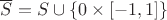 $\overline{S}=S\cup\{0\times[-1,1]\}$