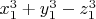$x_1^3 + y_1^3 -z_1^3$