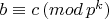 $b \equiv c \, (mod \, p^k)$