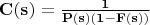 $\mathbf{C(s)=\frac{1}{P(s)(1-F(s))}}$