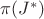 $\pi(J^*)$