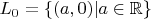 $L_0 = \{ (a,0) | a \in \mathbb{R} \}$