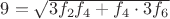 $9=\sqrt{3f_{2}f_{4}+f_{4}\cdot 3 f_{6}}$