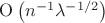 $\mathrm O \left( n^{-1}
 \lambda ^{-1/2} \right)$