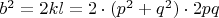 $b^2=2kl=2\cdot(p^2+q^2)\cdot2pq$