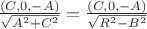 $\frac{(C, 0, -A)}{\sqrt{A^{2} + C^{2}}} = \frac{(C, 0, -A)}{\sqrt{R^{2} - B^{2}}}$