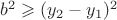 $b^2\geqslant(y_2-y_1)^2$