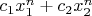 $c_1x_1^n+c_2x_2^n$