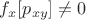 $f_x[p_{xy}] \ne 0$