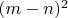 $(m-n)^2$