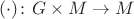 $(\cdot)\colon G\times M\to M$