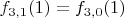 $f_{3,1}(1)=f_{3,0}(1)$