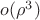 $o(\rho^3)$