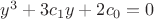 $y^3+3c_1y + 2c_0=0$