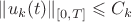 $\|u_k(t)\|_{[0,T]}\leqslant C_k$