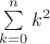 $\sum\limits_{k=0}^n k^2$
