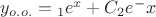 $y_{o.o.}=С_1e^x+C_2e^-x$
