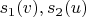 $s_1(v),s_2(u)$