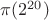 $\pi(2^{20})$