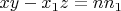 $xy-x_1z=nn_1$